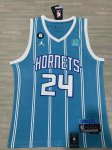 Maillot de Basket #24 Miller Hornets Bleu Brodé